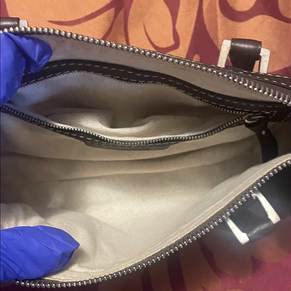 Classic Brown Leather Satchel Handbag